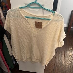Cropped knit sweater